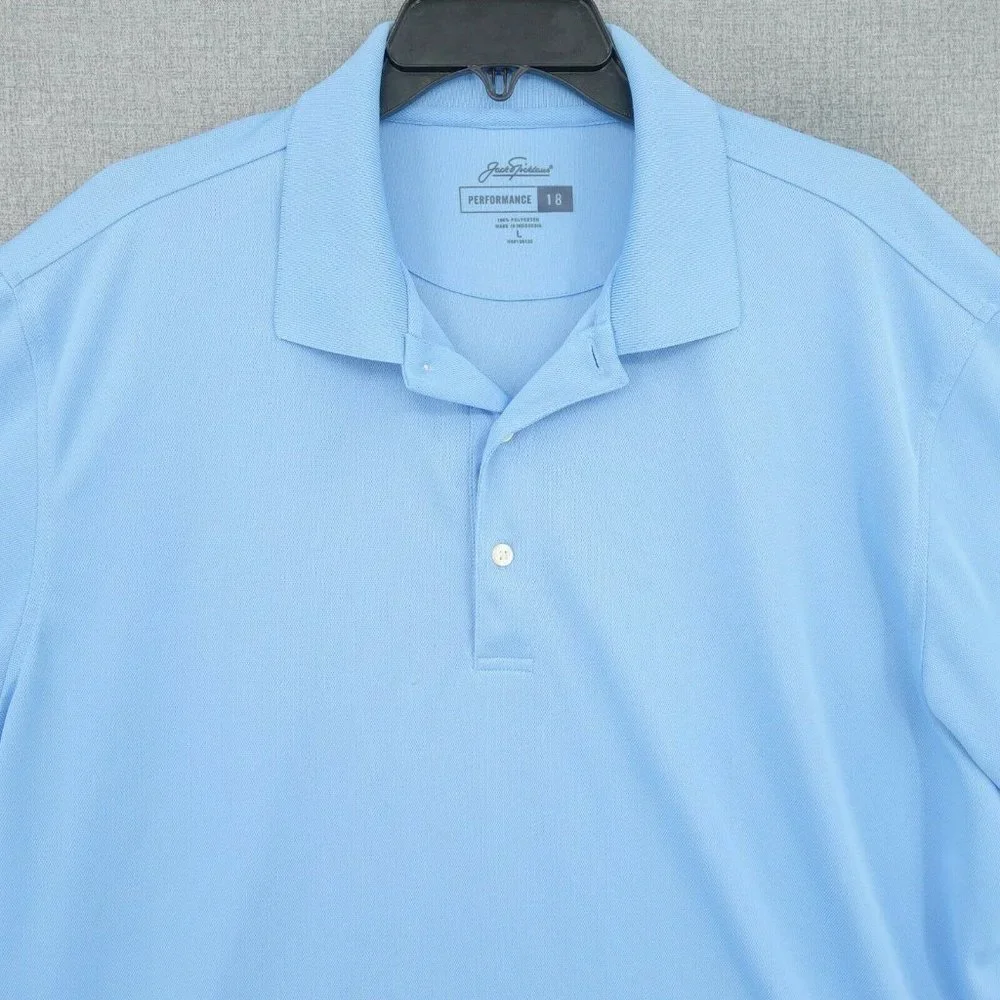 Jack Nicklaus Polo Shirt Mens Large Blue Short Sleeve Collared Performance Golf - Picture 2 of 11